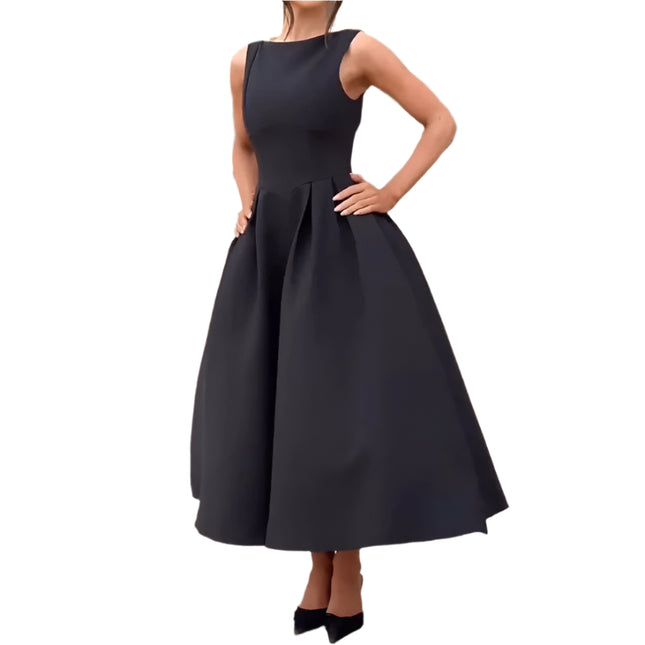 Sleeveless Hollow-out Cinched Dress