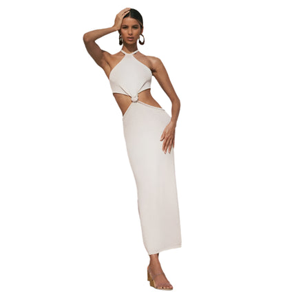 Knitted Halter Neck Strapless Dress
