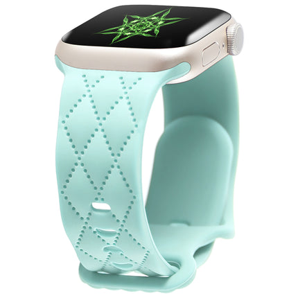 For Watch S9 Texture Silicone Butterfly Buckle Strap Compatible with Apple