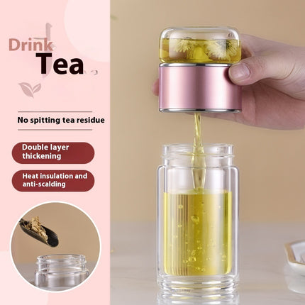Tea Double-layer Glass Separation Cup