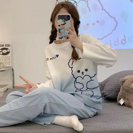 Long Sleeve Autumn Ins Two-piece Pyjamas Set