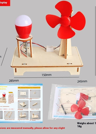 حزمة مواد DIY للتدريب العملي على مولد الرياح للتجارب العلمية