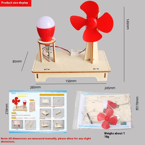 Paquete de Materiales de Bricolaje para Generador Eólico de Experimento Científico