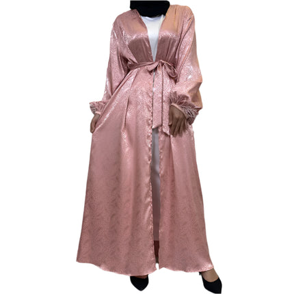 Satin Feather Abaya