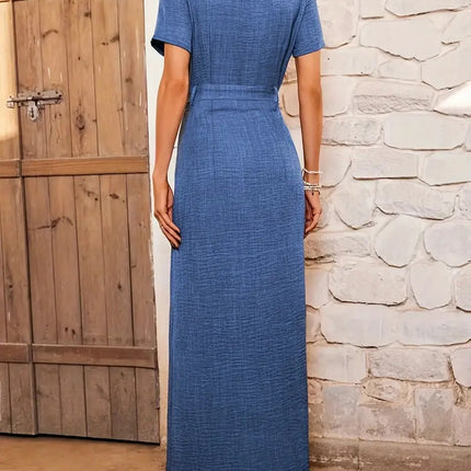 Casual Short-sleeved Denim Dress