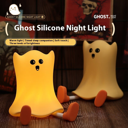 Halloween Silicone Ghost Shaped Lamp Touch Control