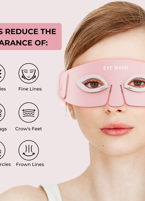 Antifaz de luz con terapia LED de cuatro colores | Dispositivo flexible de silicona LED para el rejuvenecimiento de la piel y el cuidado ocular