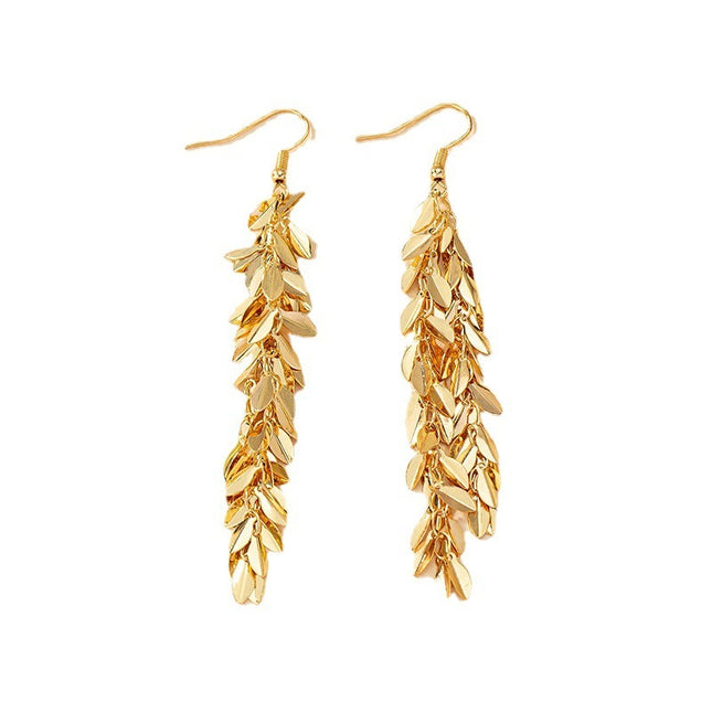 Alloy Leaf Light Luxury Ins Advanced Sense Earring