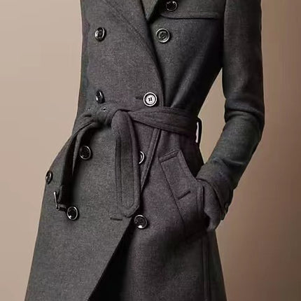 Double Breasted Woolen Coat