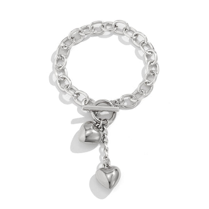 Thick Chain with Shiny Lock and Key Pendant Necklace Single or Combinations