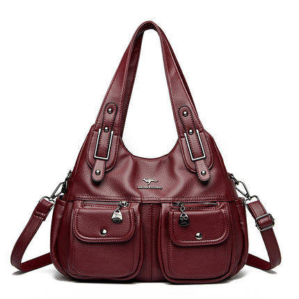 Solid Color Crossbody Handbag