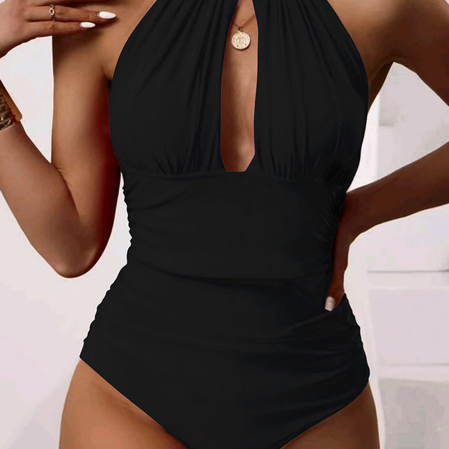 New One-piece Halter Hot Spring Swimsuit