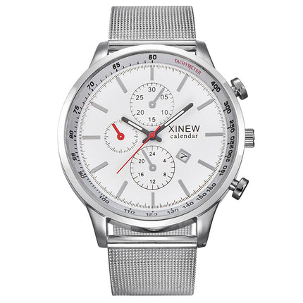 Fashion Stainless Steel Date Quartz Watch