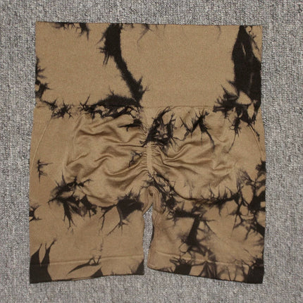Tie-dye Quick-drying High-waisted Hip-lifting Short
