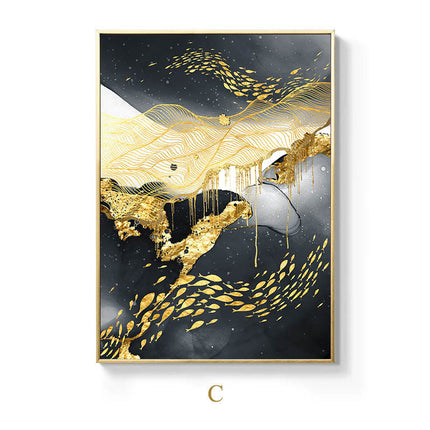 Golden Black & White - 70x105 cm