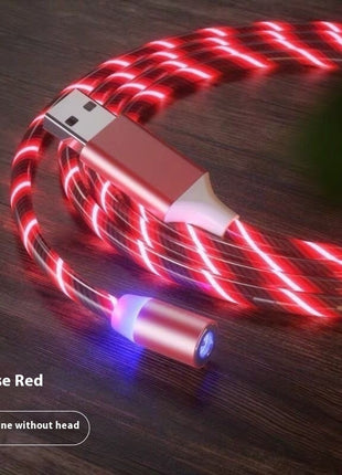 マグネット式2mケーブル マグネット急速充電 照明付きMicro USBケーブル LED