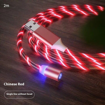Magnetic 2-meter Cable Magnet Fast Charging Lighting Micro USB Cable LED