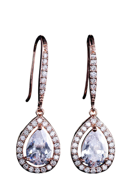 AAA Zircon Drop-shaped Ear Hooks