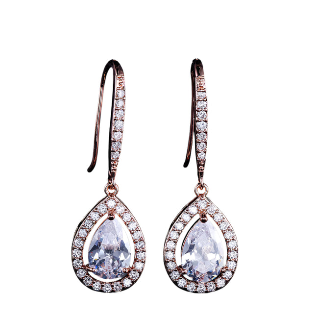 AAA Zircon Drop-shaped Ear Hooks