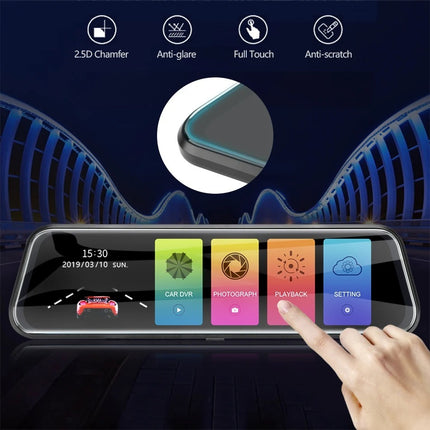 HD 1080p Dual Lens Front & Rearview Mirror Recorder Dashcam