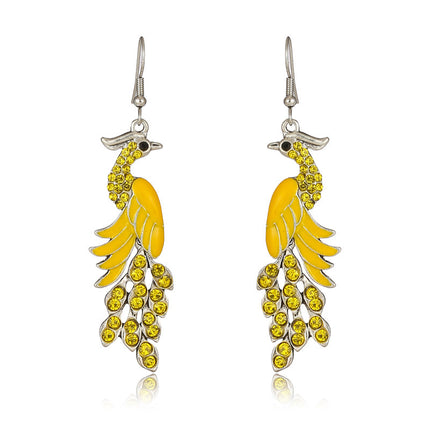 Retro Peacock Earrings