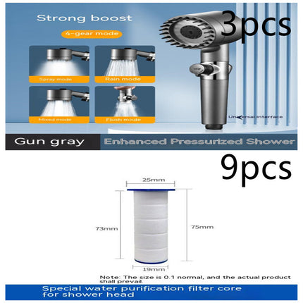 3-Gear Adjustable High-Pressure Shower Head
