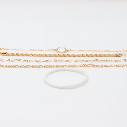 Moon Creative Rice Bead Bracelet Set 5 Piece