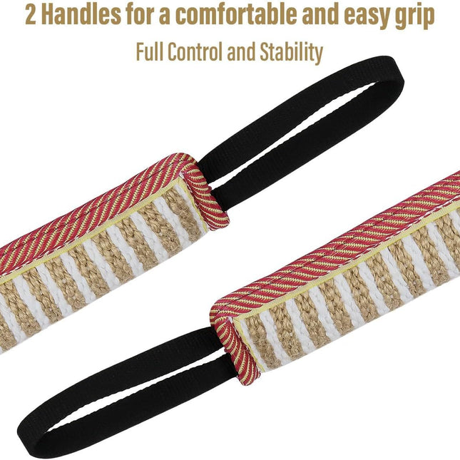 Dog Tug Jute Toy Bite Pillow for Training Interactive for Small and Medium Dogs