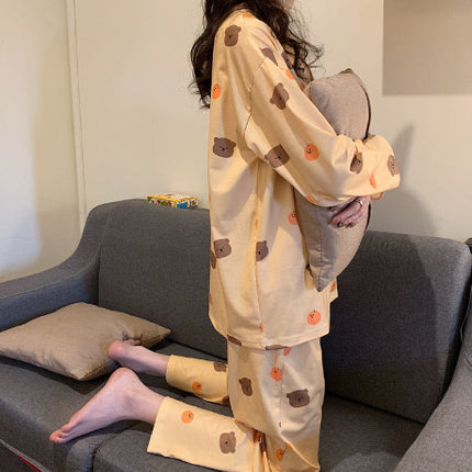 Long Sleeve Autumn Ins Two-piece Pyjamas Set