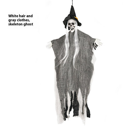 Halloween Skull Hanging Ghost White Hair Band