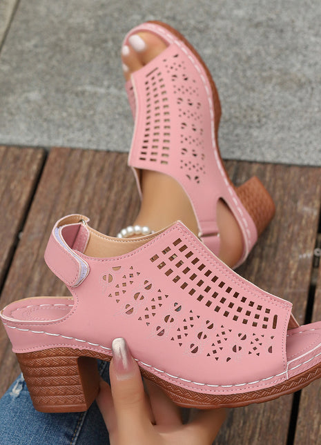 Open Toe Hollow Peep Toe Heels