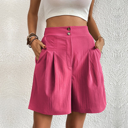 Loose High Waist Wide Leg Shorts