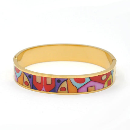 Stainless Steel and Enamel Bangles