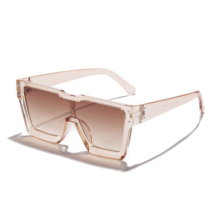 Oversized One-Piece Lens Sunglasses UV400