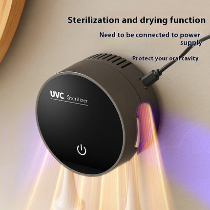 Disinfection Toothbrush Holder – Double UVC UV Sterilization, Drying & Portable USB Charging Box
