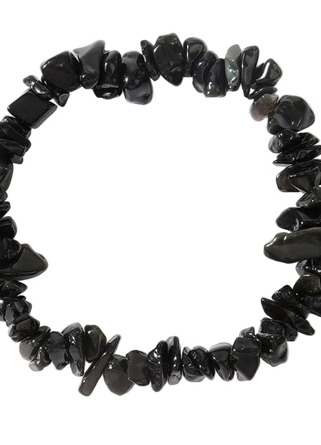 Rough Stone Crystal Mineral Bracelet – Natural Semi-Precious Stone Jewelry