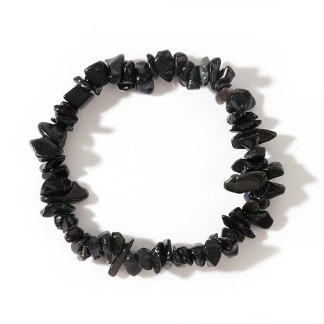 Pulsera de minerales de cristal de piedra en bruto