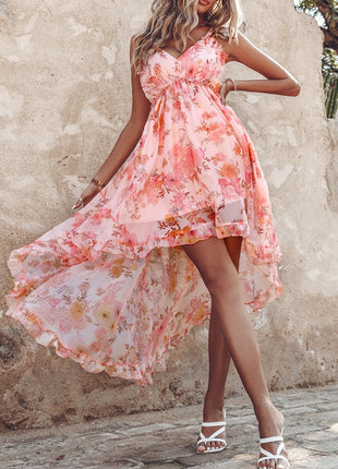 Suspender Loose Chiffon Dress