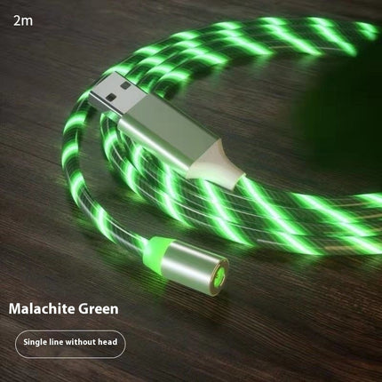 Magnetic 2-meter Cable Magnet Fast Charging Lighting Micro USB Cable LED