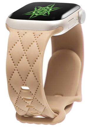 Apple Watch S9用テクスチャーシリコンバタフライバックルストラップ互換