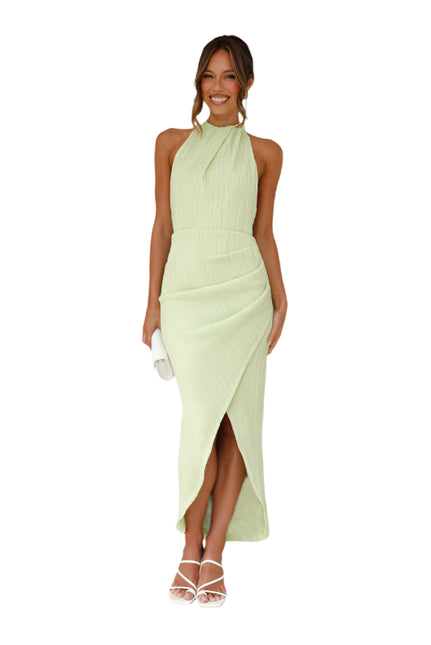 Ins Halter Split Long Slim Fit Backless Dresses