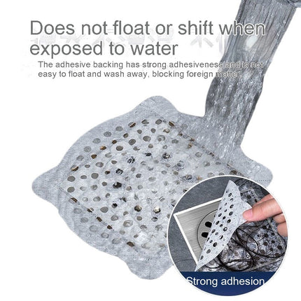 50-Pack Disposable Self-Adhesive Floor Drain Covers – Anti-Clog, Anti-Hair & Insect-Proof Sheets