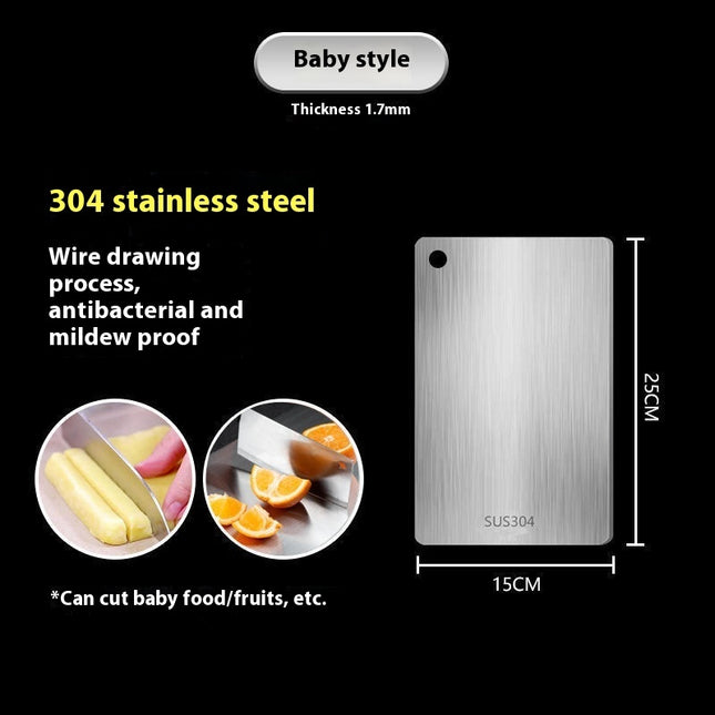 Double-sided 304 Stainless Steel Cutting Board