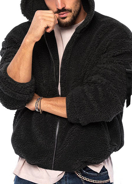 Chaqueta Casual de Hombre Bejirog con Cremallera y Capucha de Doble Cara para Invierno