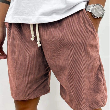 Lace-up Corduroy Casual Shorts