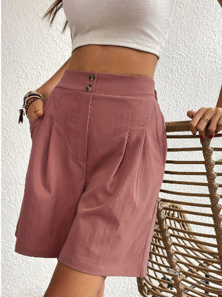 Loose High Waist Wide Leg Shorts