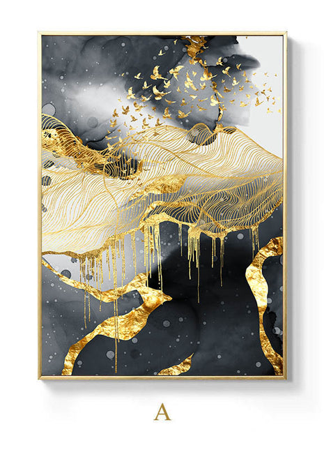 Dorado Blanco y Negro - 70x105 cm