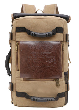 Canvas Backpack Huge Travel School Shoulder Computer Functional Versatile Bags Multifunctional Laptop Bag