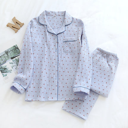 Cotton Loose Cardigan Pyjamas Set