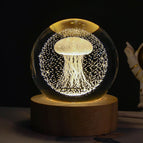 Solid Wood Lamp Holder / Jellyfish 6CM